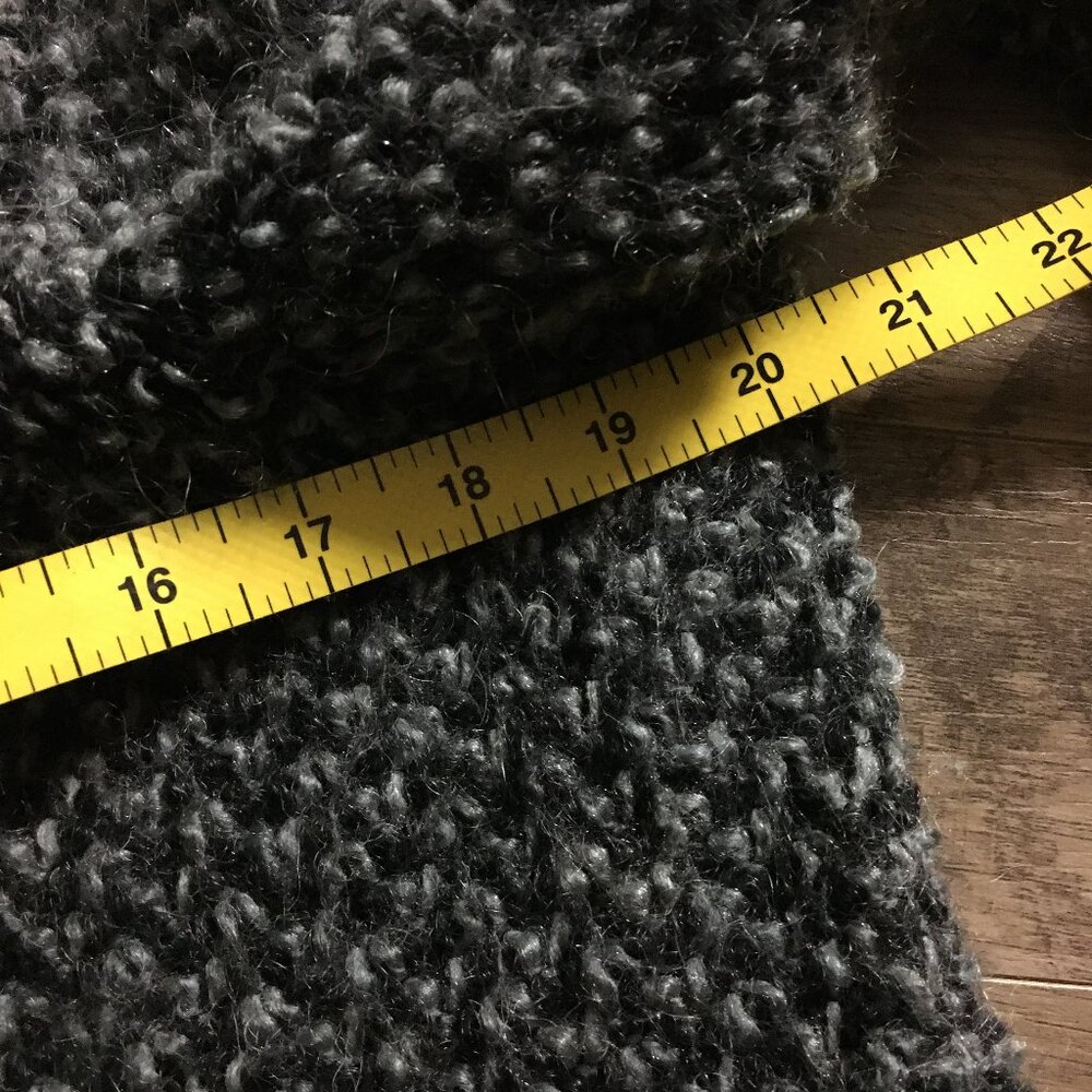 Alfred Dunner USA Made Black White Mohair Blend Button Down Cardigan Size 14 - Picture 10 of 15